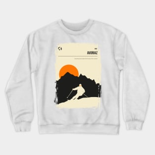 Avoriaz Skiing Minimal Vintage Travel Poster Crewneck Sweatshirt